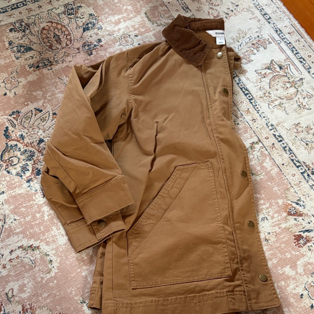 Old Navy Tan Jacket with Corduroy Collar Never Used